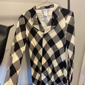 Comme des Garçons Plaid Hook & Eye Dress Top Small